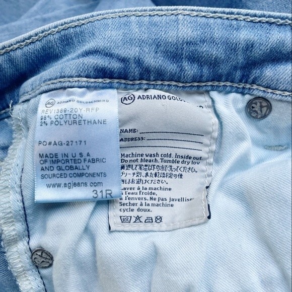 AG Adriano Goldschmied Jeans The Legging Ankle Light Wash Patches Size 31 | 12 - Picture 12 of 13